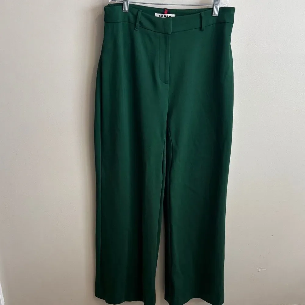 Boden Green Wide-Leg Pants size 16-18R see measures